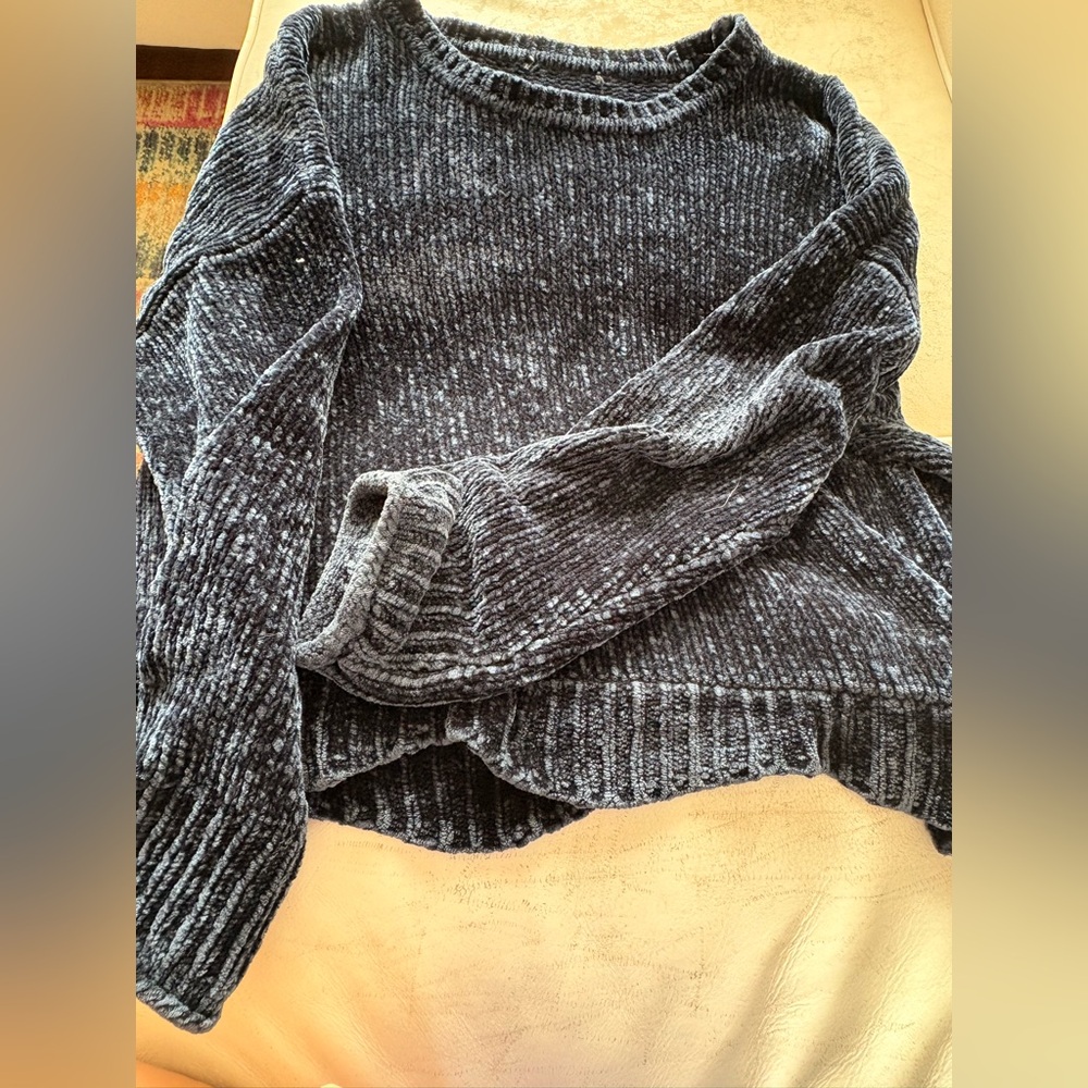 Navy Blue Chenile Sweater